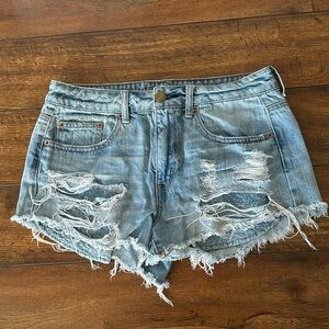 American Eagle High Rise Festival denim shorts size 8